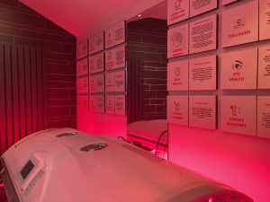 Red-light bed at Aim Health 